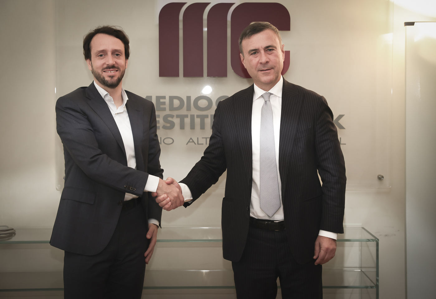 A sinistra Hans Martin Pohl, Presidente di Pohl Immobilien, e a destra Diego Pelizzari, Direttore generale Mediocredito