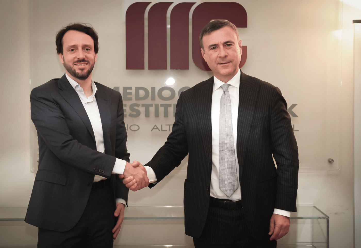 A sinistra Hans Martin Pohl, Presidente di Pohl Immobilien, e a destra Diego Pelizzari, Direttore generale Mediocredito